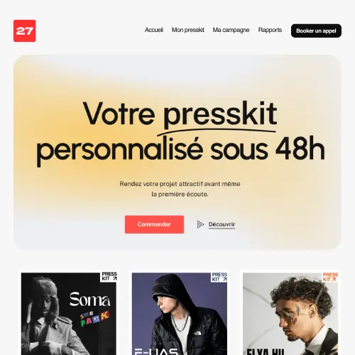 Création site web professionnel pour 27PM