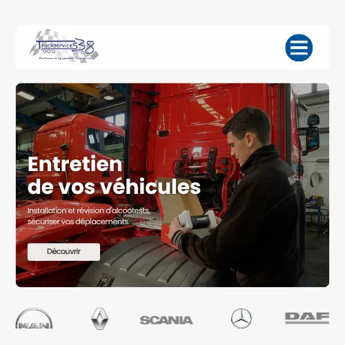 Création site web design trucks Truckservices 38